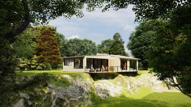 Render del diseño de Casa Duran Vallejo, exterior