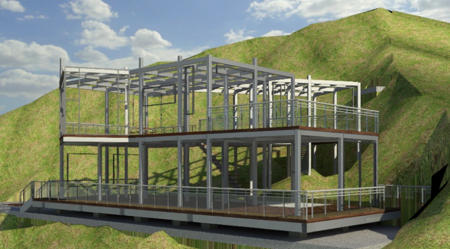Casa Campestre Nocaima, modelo de estructura metálica
