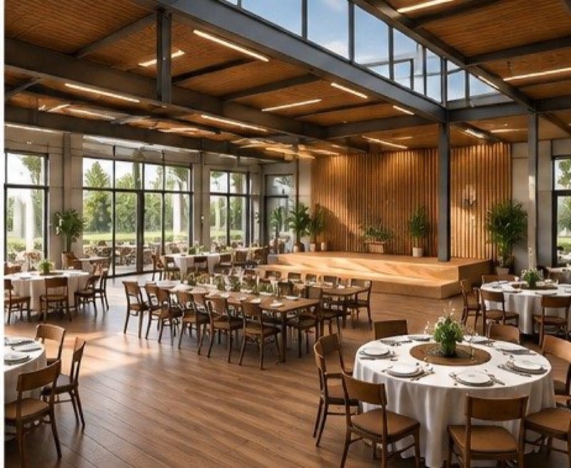 Hacienda El Potrero, render interior salón de eventos